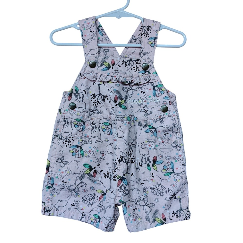 Carhartt Pink‎ Nature Shortalls 12 months
